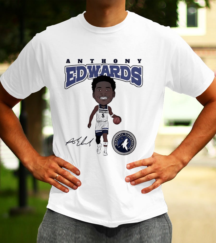 Anthony Edwards Minnesota Timberwolves NBA Hardwood Comic T-Shirt