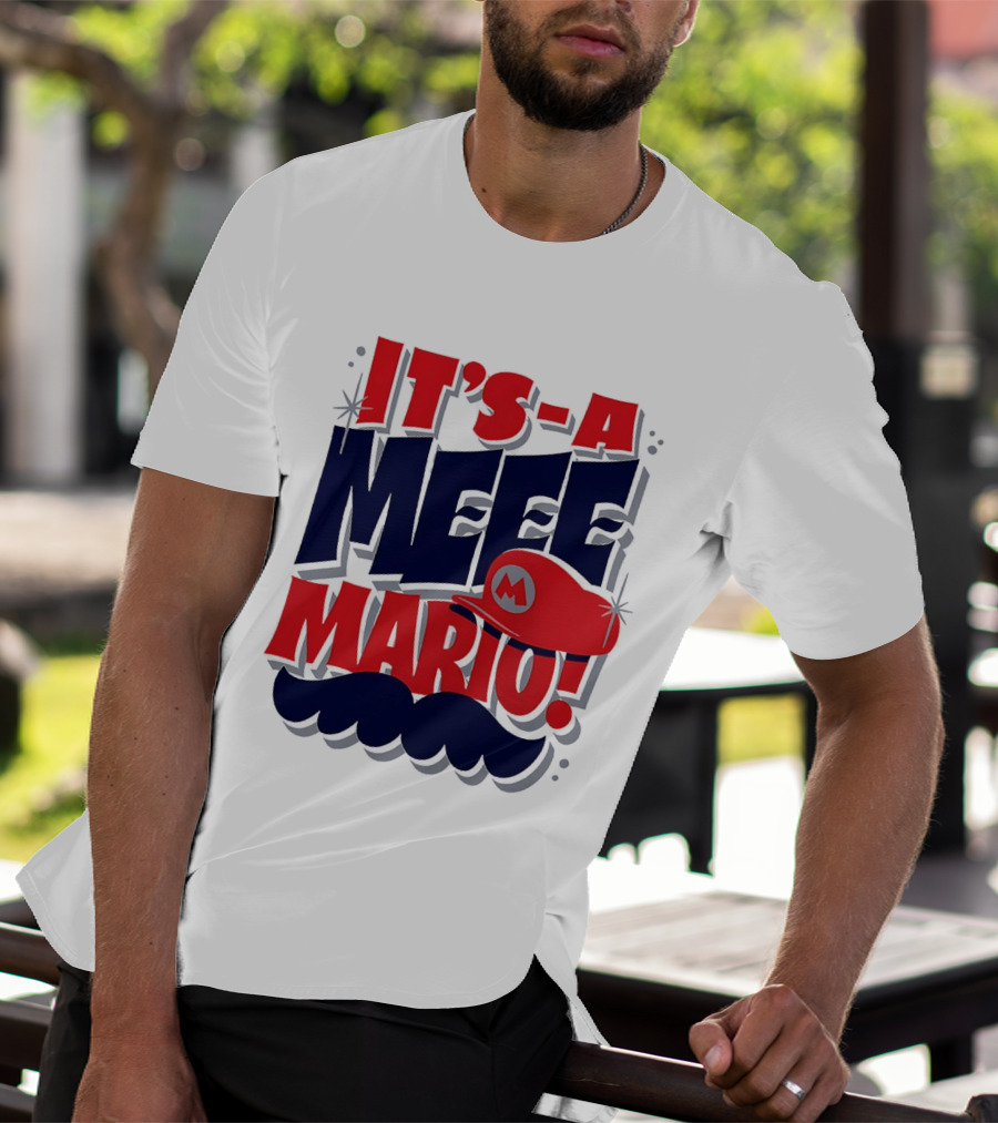 It's A Meee Mario M Moustache Cap T-Shirt