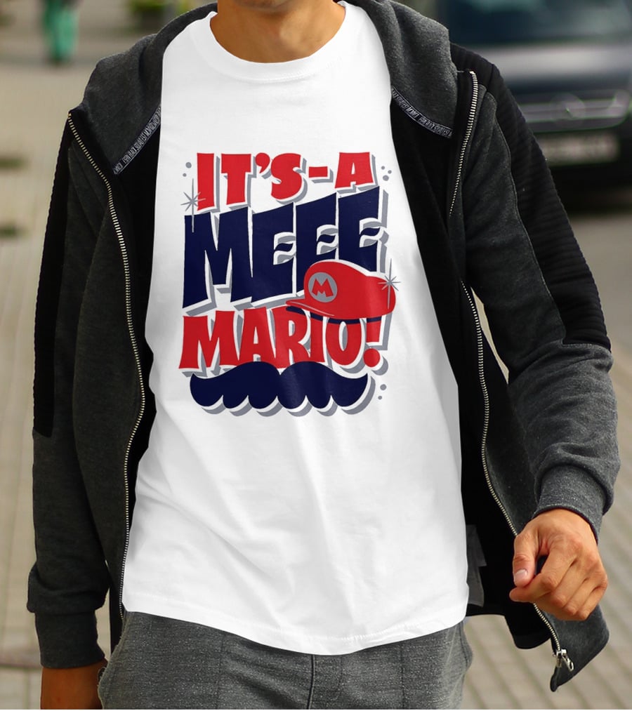 It's A Meee Mario M Moustache Cap T-Shirt