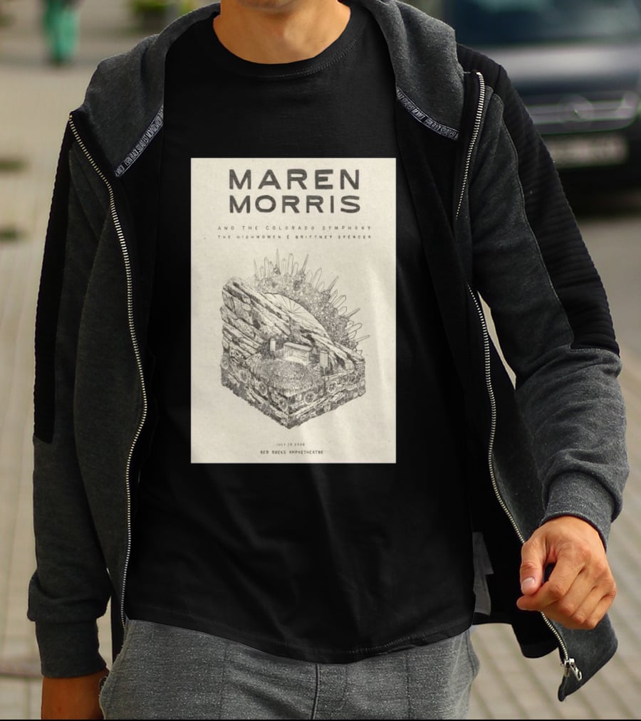 Maren Morris Red Rocks Amphitheatre July 19 2026 With Colorado Symphony The Highwomen Brittney Spencer T-Shirt