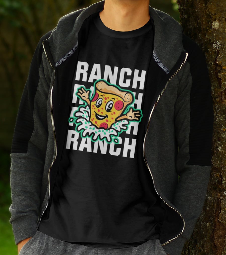 Tulsa Ranch Dippers Pizza With Ranch Splash T-Shirt