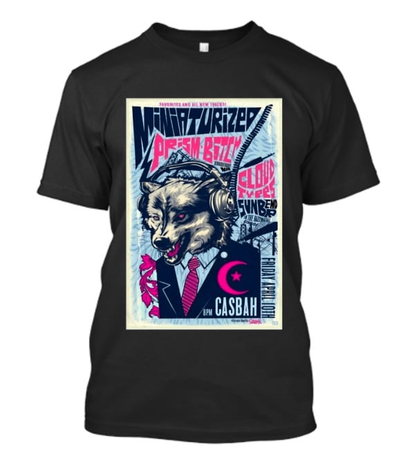 Miniaturized Presents Prism Bitch Cloud Types Sunbend Live At Casbah April 10 2026 T-Shirt
