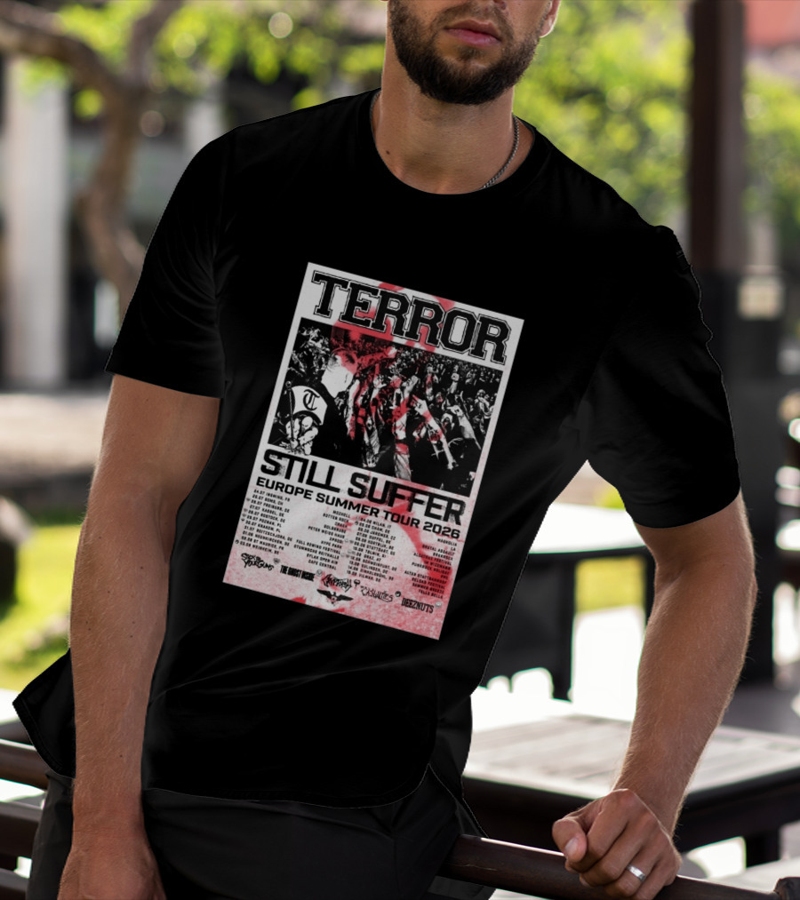 TERROR Still Suffer Europe Summer Tour 2026 With Stick To Your Guns And The Ghost Inside T-Shirt