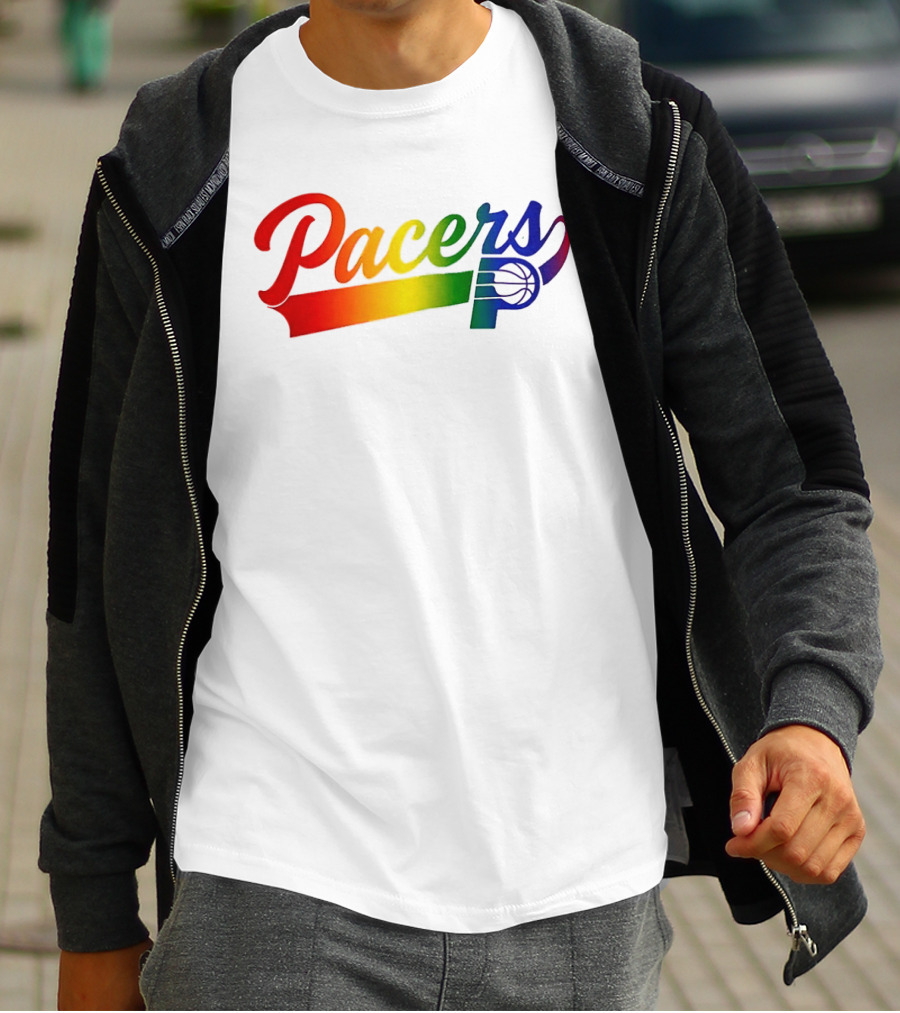 Indiana Pacers Pride Rainbow Game Night T-Shirt