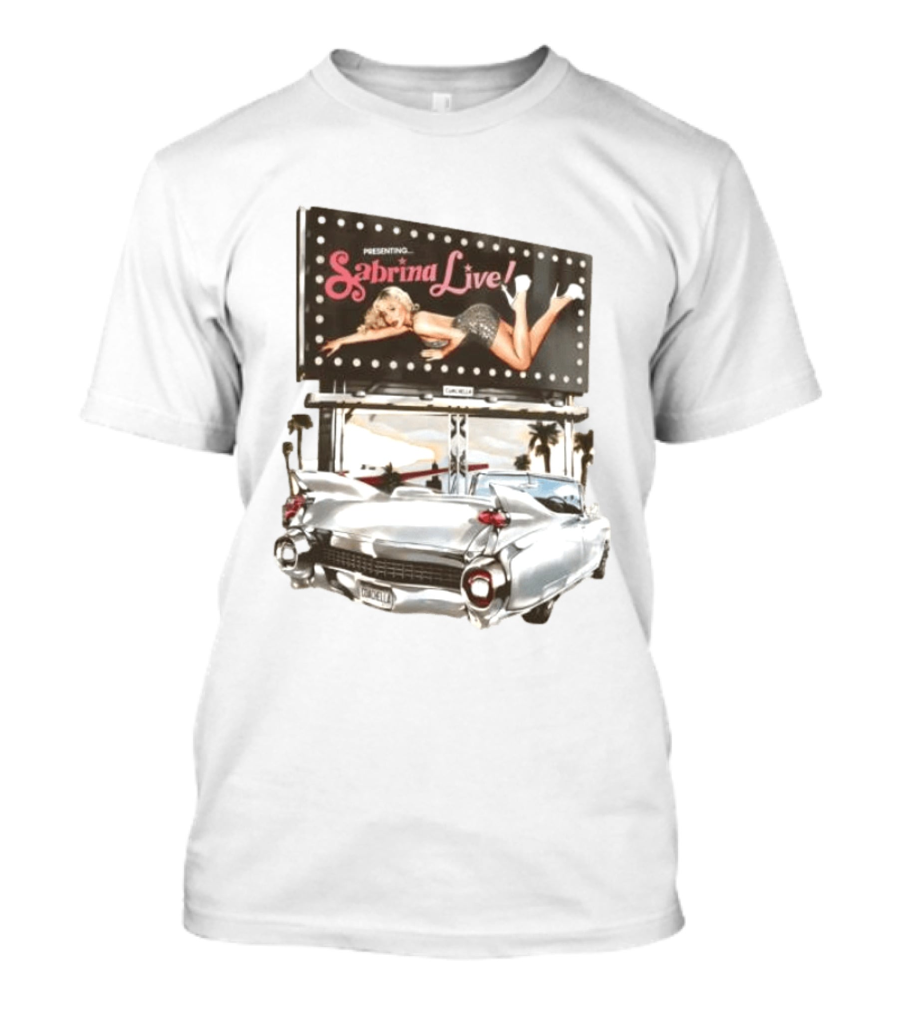 Presenting Sabrina Live Coachella Cadillac Billboard Vintage 50s T-Shirt