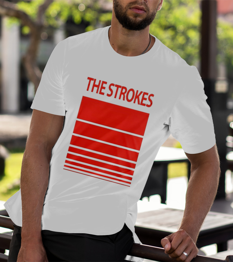 The Strokes 2026 Tour San Francisco Bold Red Stripes T-Shirt