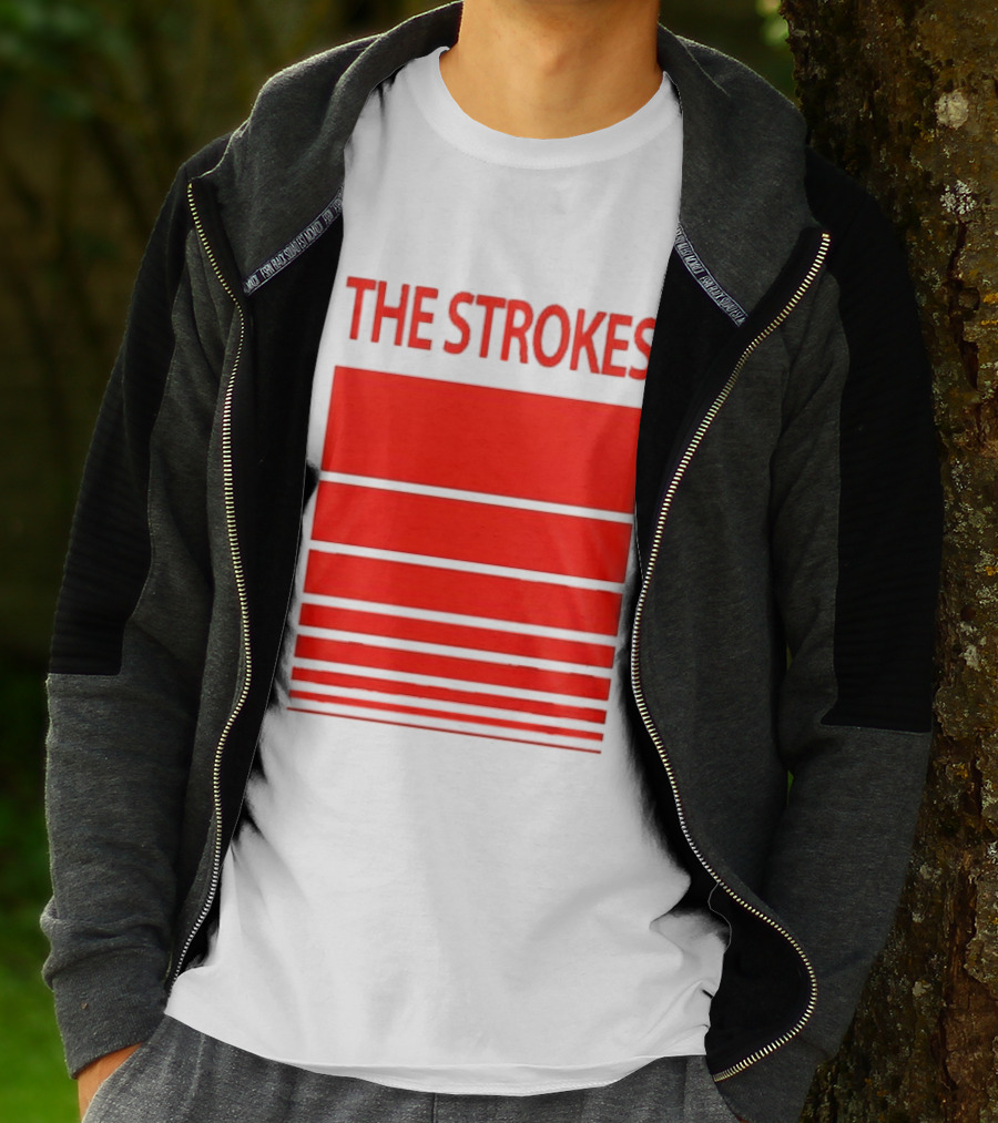 The Strokes 2026 Tour San Francisco Bold Red Stripes T-Shirt