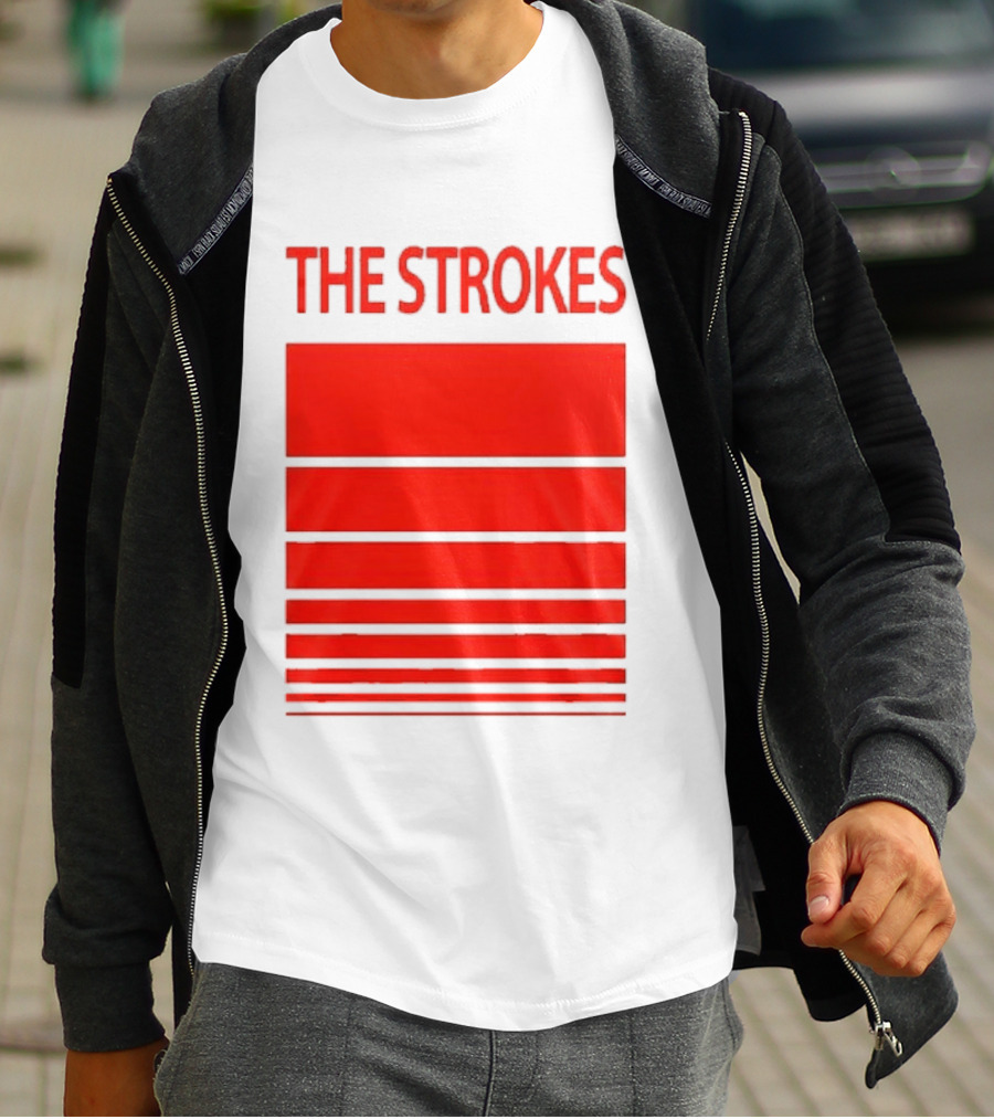 The Strokes 2026 Tour San Francisco Bold Red Stripes T-Shirt
