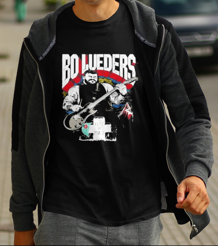 Bo Lueders Guitar Tribute Edgemen Rest In Peace T-Shirt