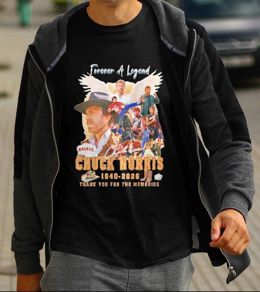 Forever A Legend Chuck Norris Thank You For The Memories 1940 2026 T-Shirt