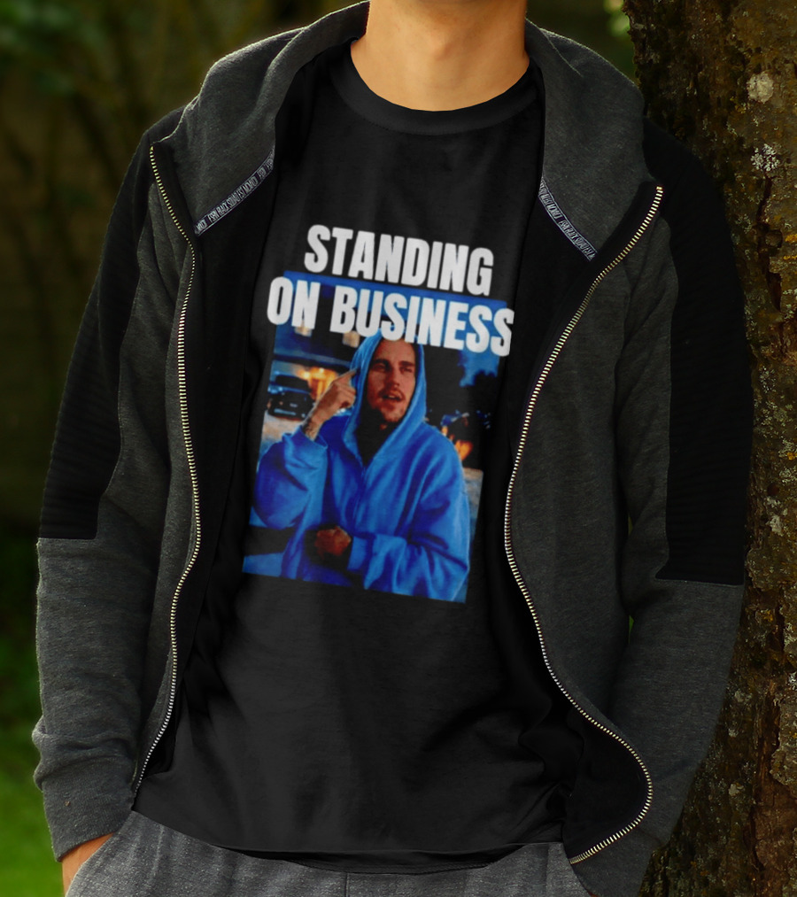 Standing On Business Blue Image T-Shirt