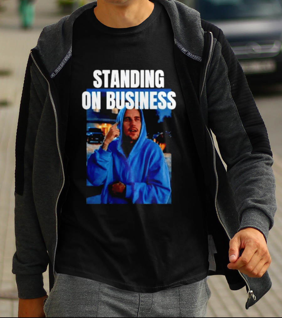 Standing On Business Blue Image T-Shirt