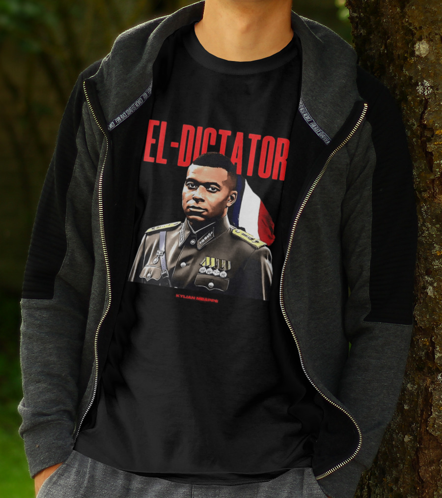 Kylian Mbappé El Dictator Military Uniform French Flag T-Shirt