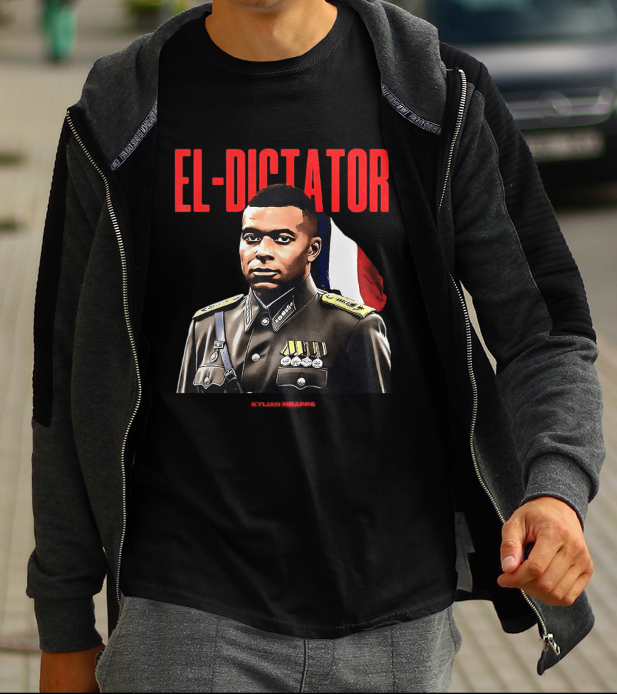 Kylian Mbappé El Dictator Military Uniform French Flag T-Shirt