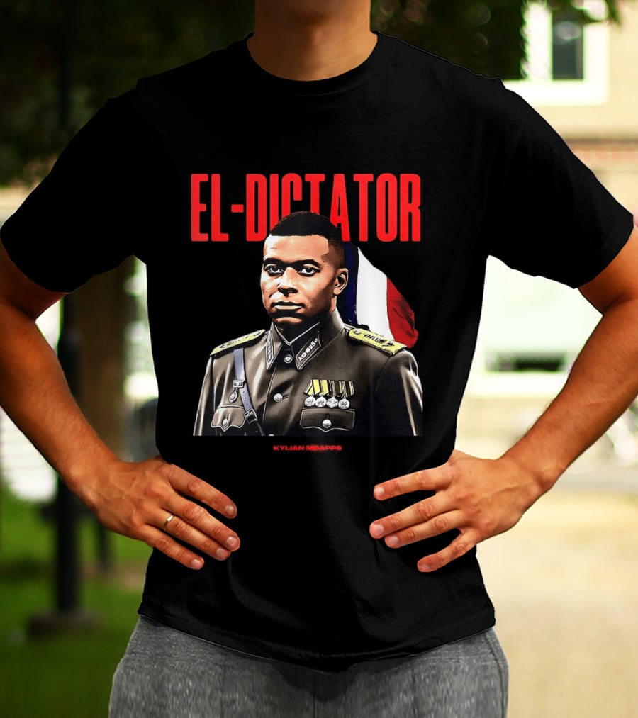 Kylian Mbappé El Dictator Military Uniform French Flag T-Shirt