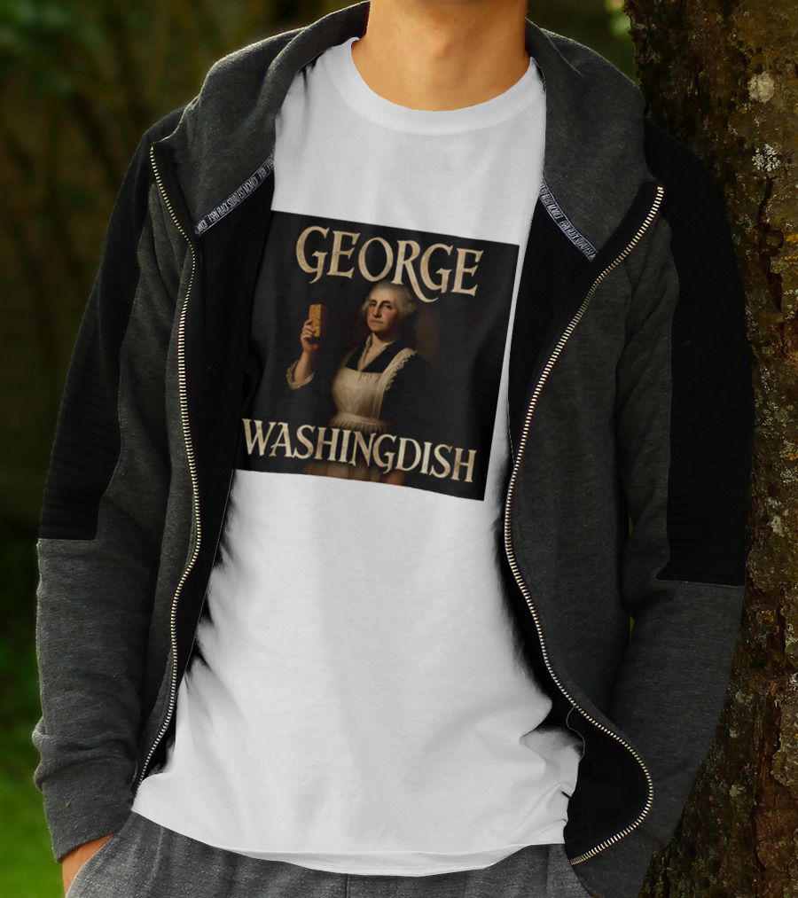 George Washingdish Sponging Humor Mashup T-Shirt