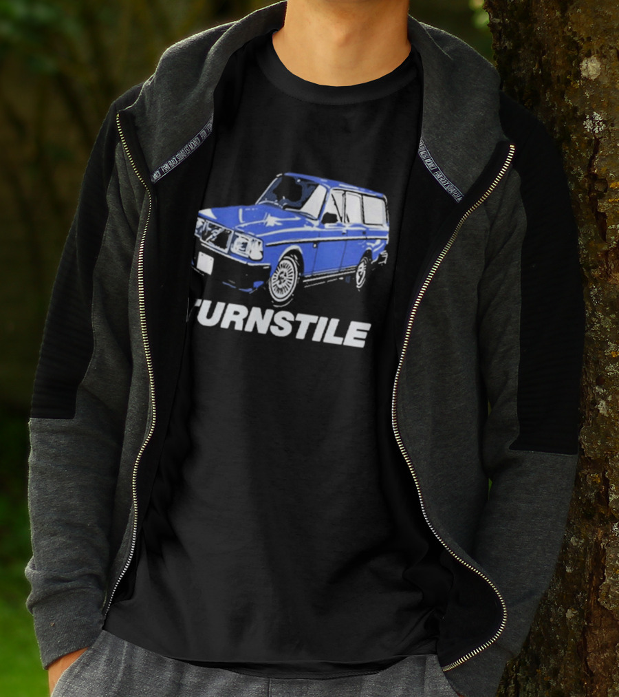 Turnstile Oversized Blue Car T-Shirt