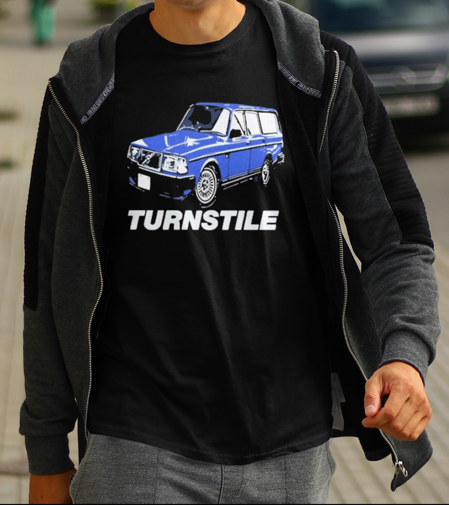 Turnstile Oversized Blue Car T-Shirt