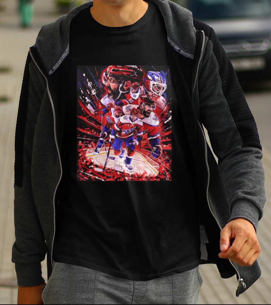Washington Capitals Alex Ovechkin 2026 Hockey Team Players Montage T-Shirt