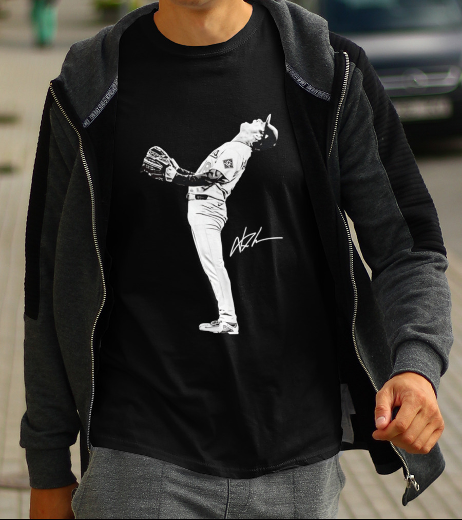 Yoshinobu Yamamoto Los Angeles Dodgers 2026 Player Action Pose T-Shirt