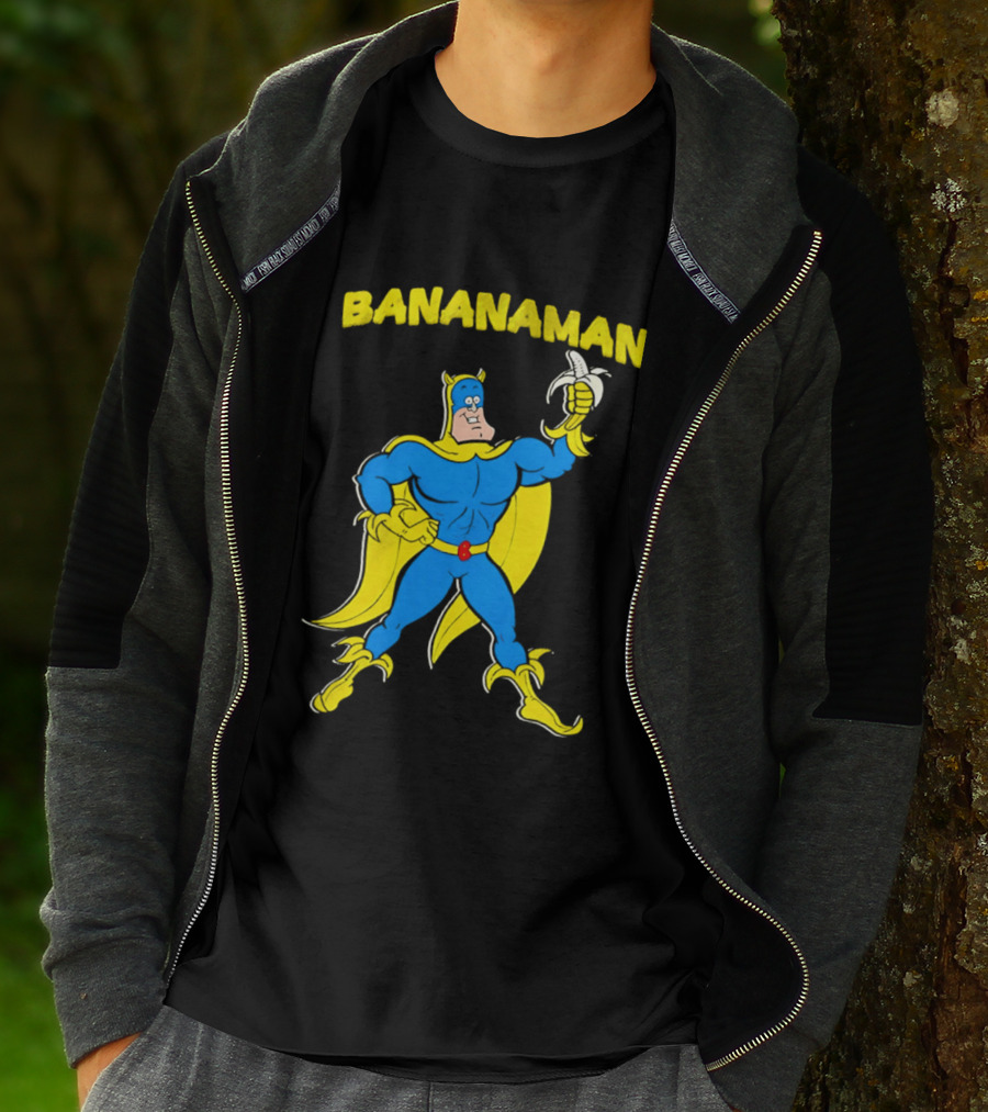 Bananaman Cartoon Superhero With Banana T-Shirt