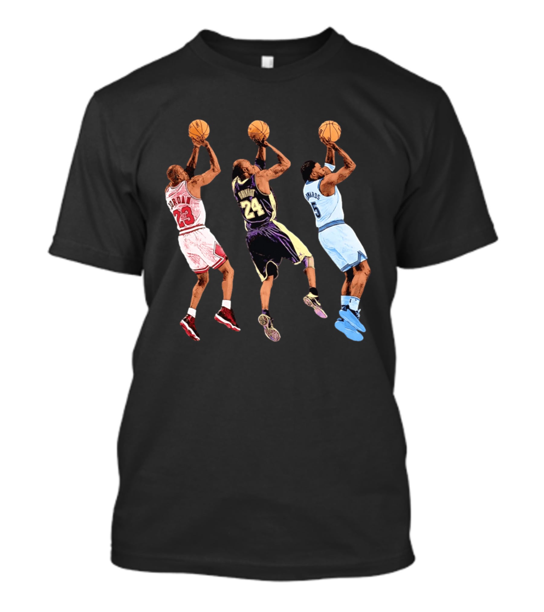 Fadeaway Jordan 23 Bryant 24 Edwards 5 Jump T-Shirt