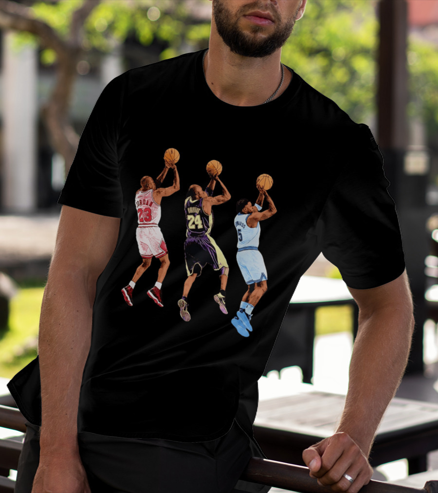 Fadeaway Jordan 23 Bryant 24 Edwards 5 Jump T-Shirt
