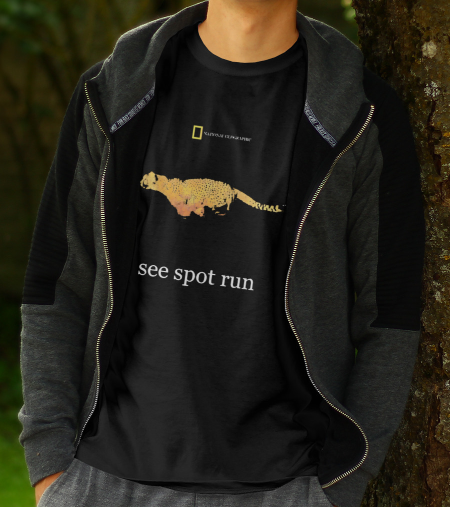 National Geographic See Spot Run Cheetah 2000s T-Shirt