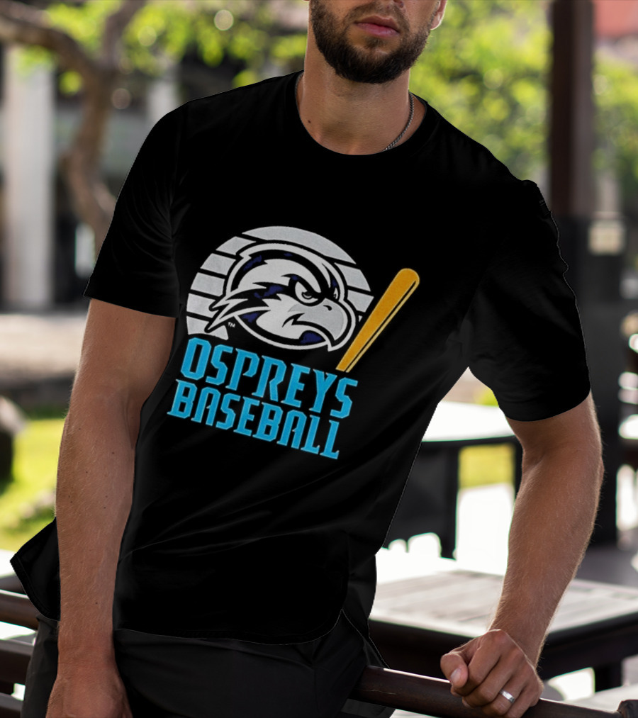 North Florida Ospreys Baseball Team Logo With Bat T-Shirt