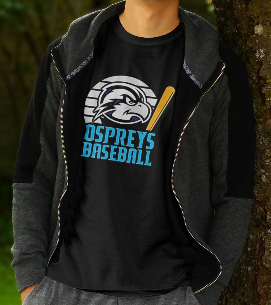 North Florida Ospreys Baseball Team Logo With Bat T-Shirt