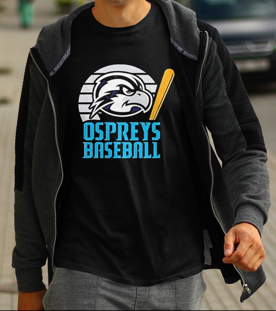 North Florida Ospreys Baseball Team Logo With Bat T-Shirt