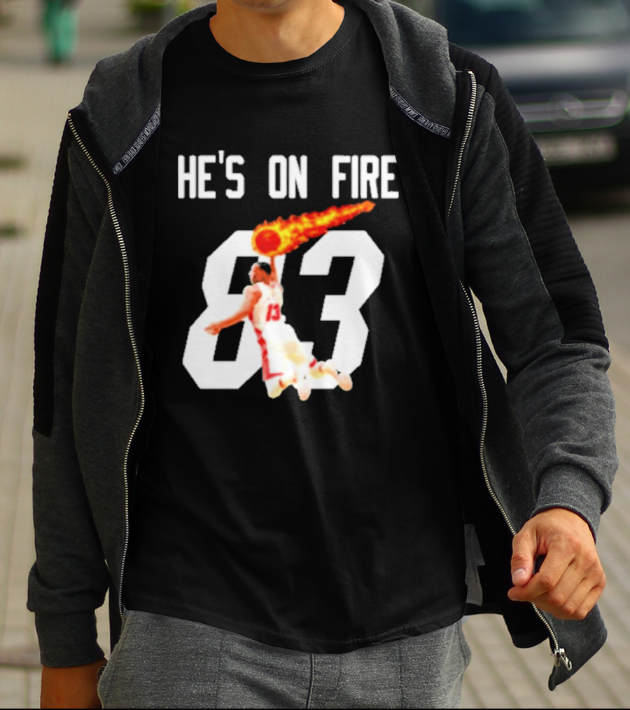 Bam Adebayo 83 Points He's On Fire Dunk Basketball T-Shirt