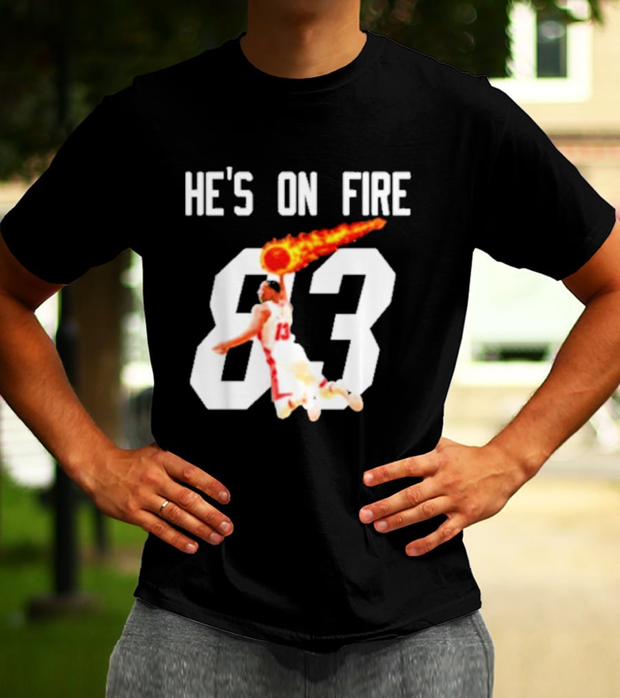 Bam Adebayo 83 Points He's On Fire Dunk Basketball T-Shirt