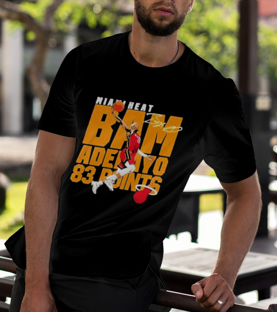 Miami Heat Bam Adebayo Slam Dunk 83 Points T-Shirt