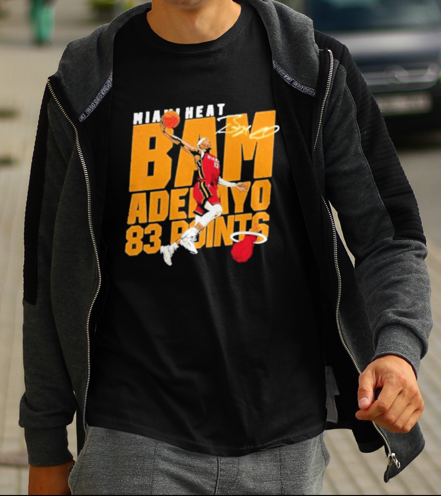 Miami Heat Bam Adebayo Slam Dunk 83 Points T-Shirt