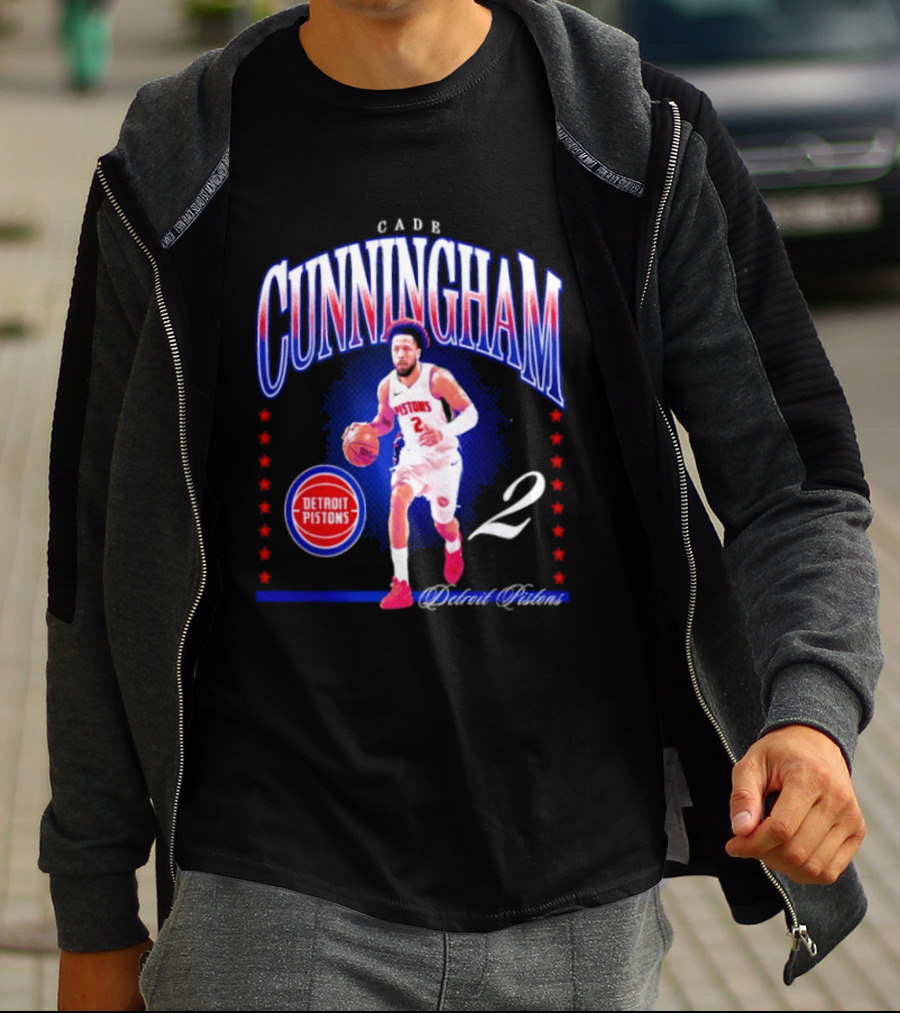 Cade Cunningham Detroit Pistons Star 2 Basketball T-Shirt