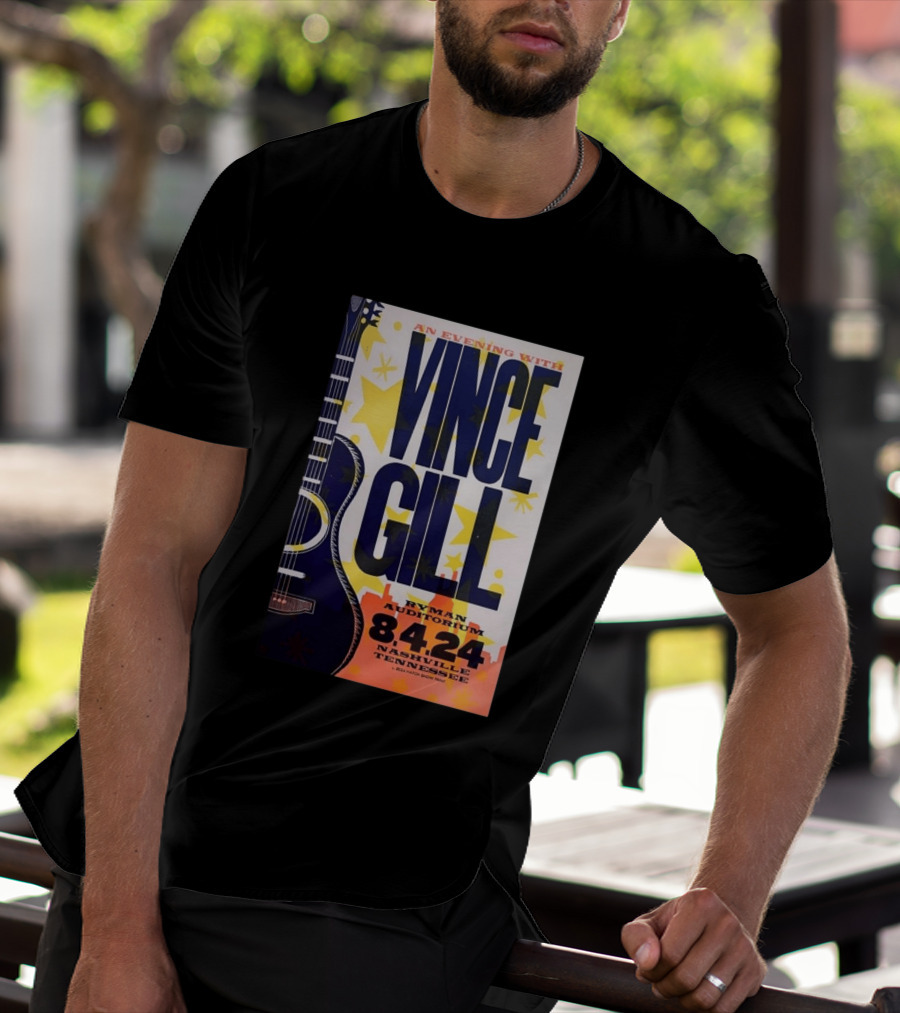 An Evening With Vince Gill Ryman Auditorium 8.4.24 Nashville Tennessee T-Shirt