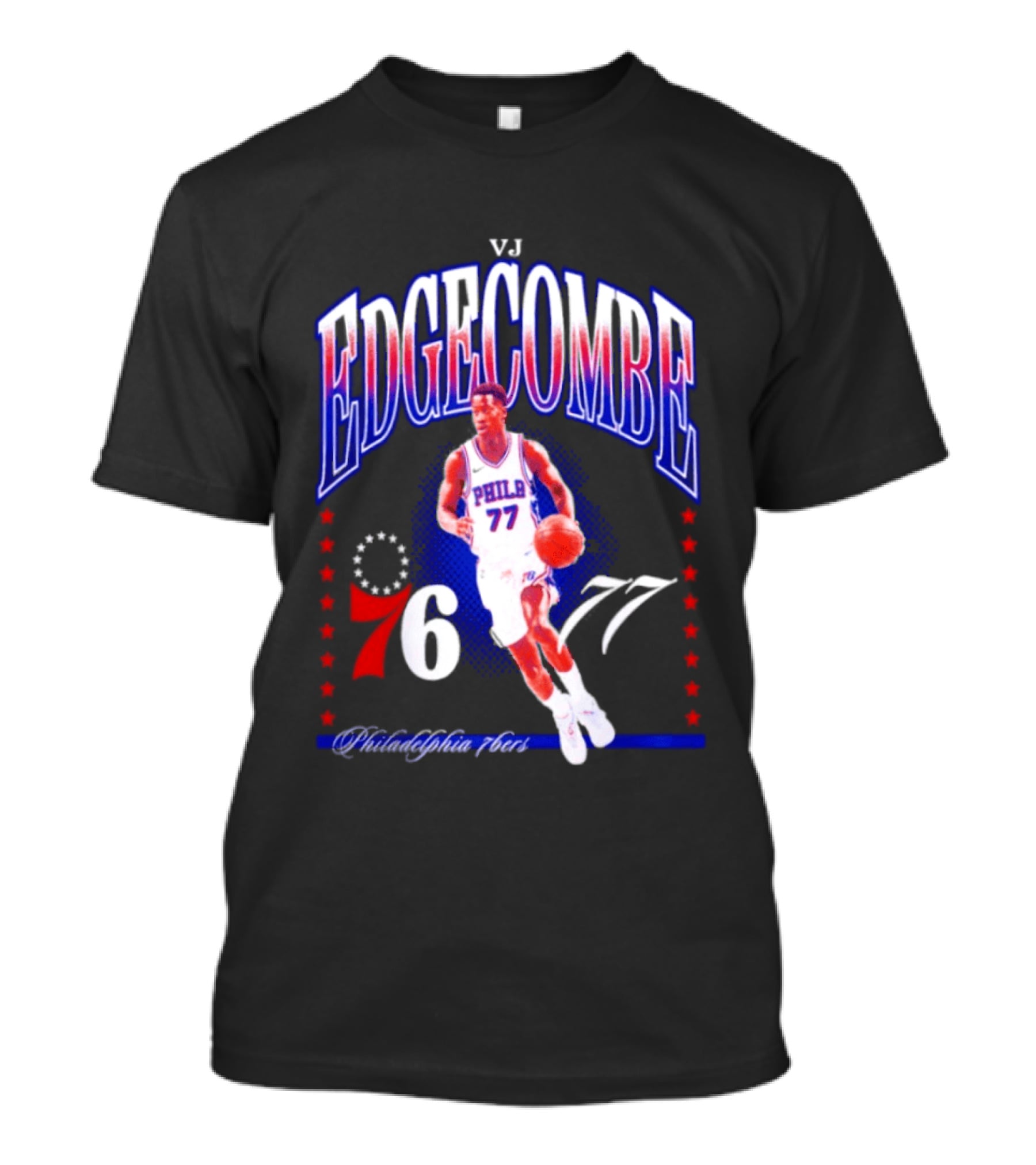 VJ Edgecombe Philadelphia 76ers 77 NBA Hype T-Shirt