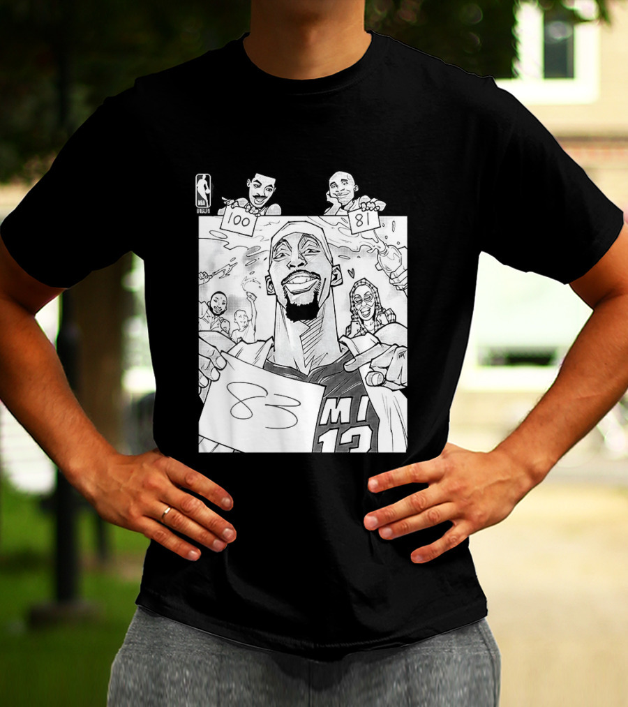 Bam Adebayo 83 Points Wilt Bam Kobe 2nd Highest Scoring Game NBA History Cartoon Miami 13 T-Shirt