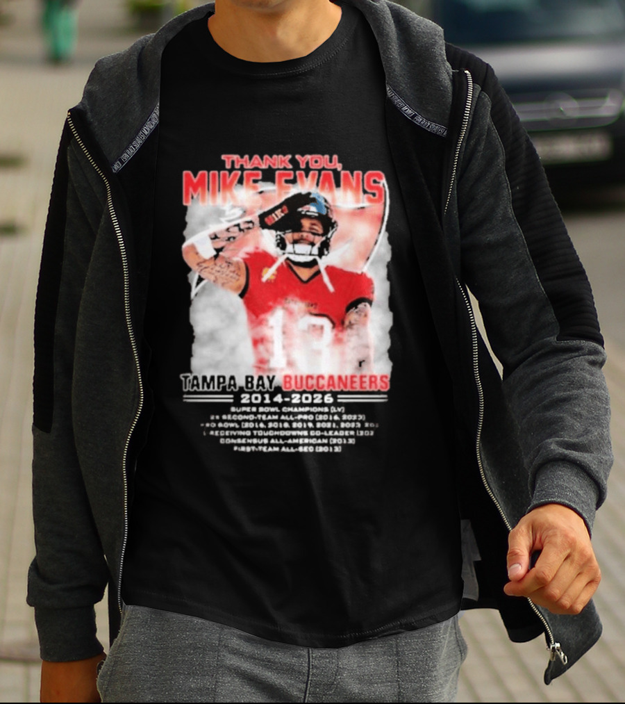 Mike Evans 13 Tampa Bay Buccaneers Thank You 2014 2026 T-Shirt