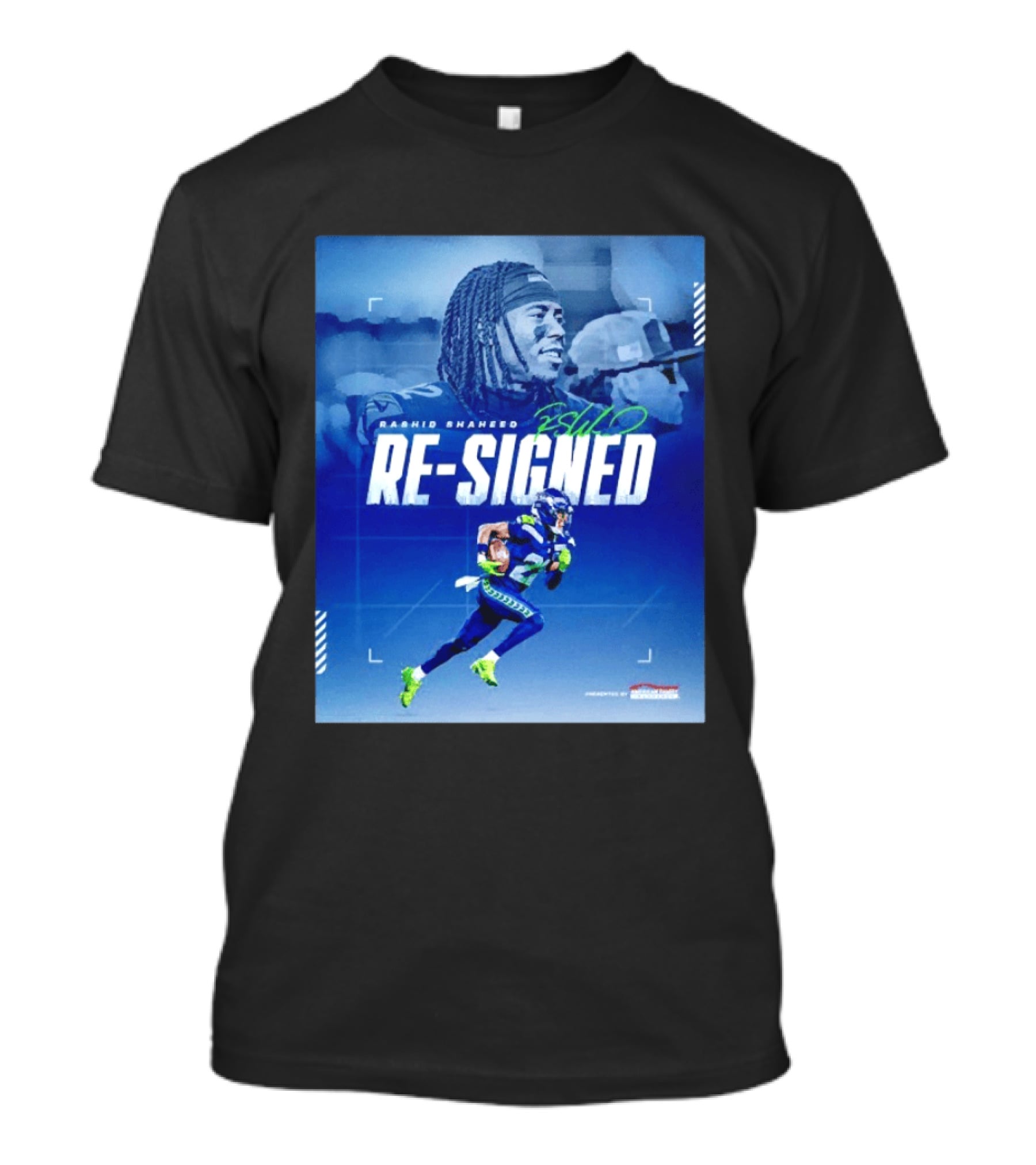 Rashid Shaheed Re Signed Seattle Seahawks NFL Swoosh T-Shirt