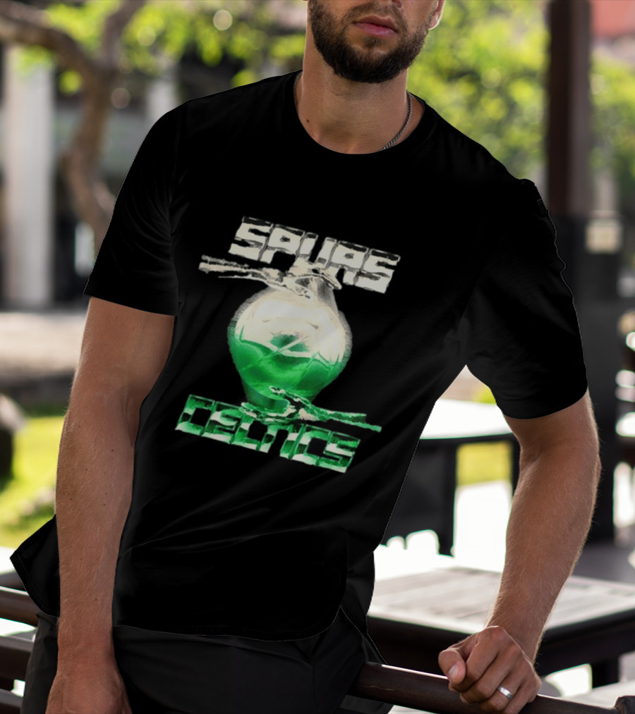 San Antonio Spurs Vs Boston Celtics NBA 2026 Glowing Basketball T-Shirt