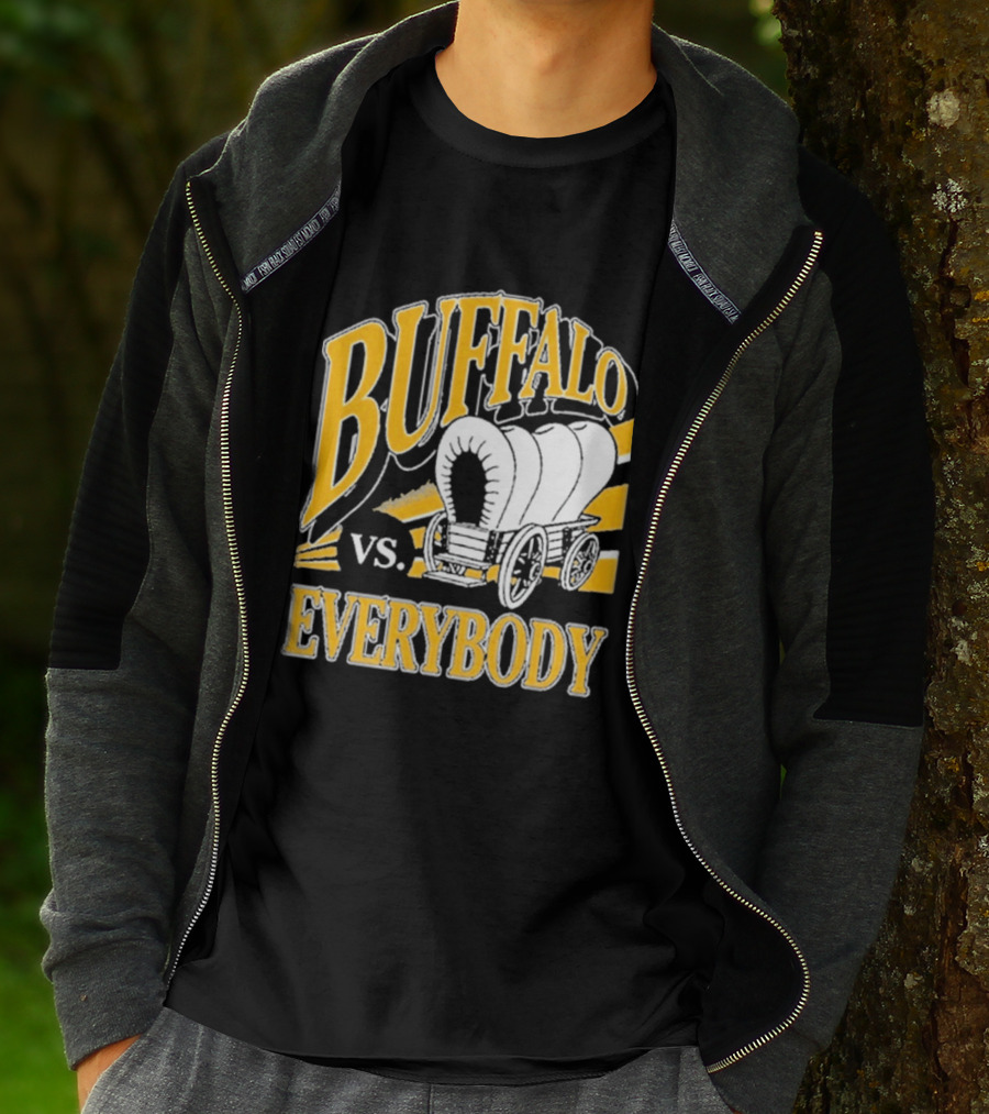 Buffalo Vs. Everybody Spittin' Chiclets Covered Wagon T-Shirt