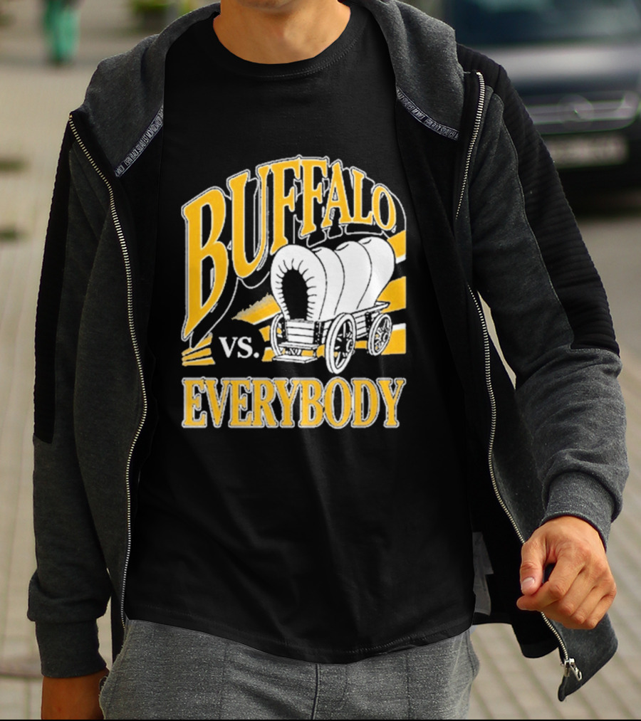 Buffalo Vs. Everybody Spittin' Chiclets Covered Wagon T-Shirt