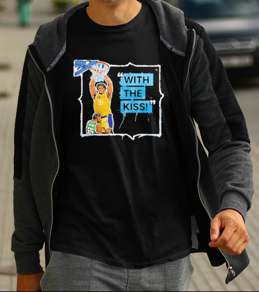 Morez Johnson Jr. 21 Dunking Action With The Kiss T-Shirt