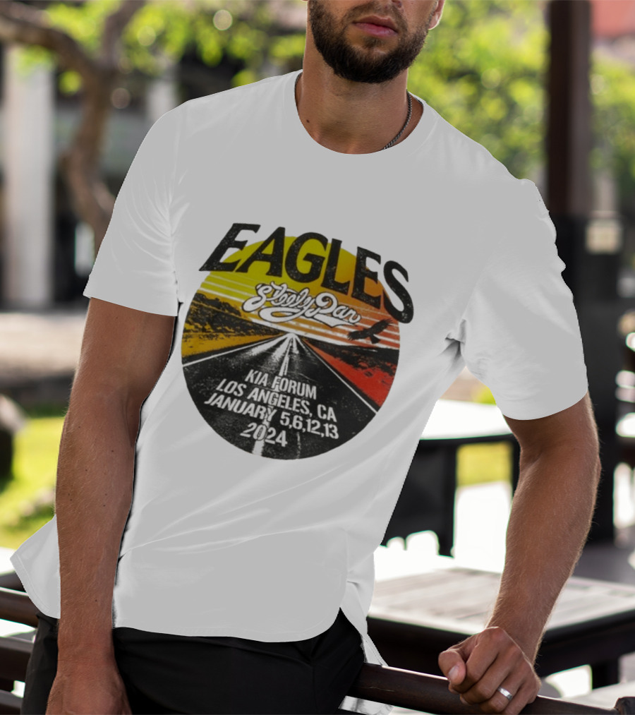 Eagles Steely Dan Kia Forum Los Angeles January 2024 Tour T-Shirt