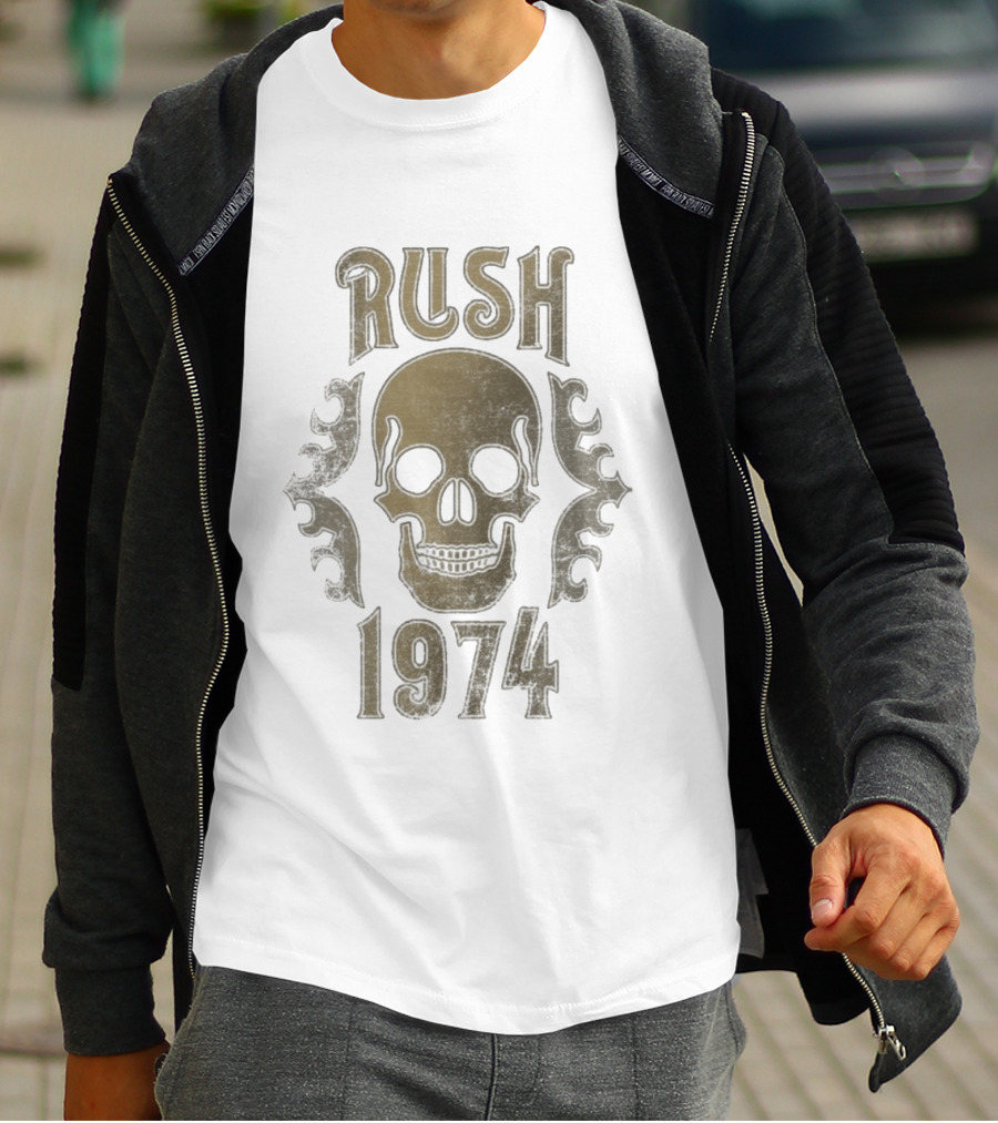 Rush Skull 1974 Retro Vintage Aesthetic T-Shirt