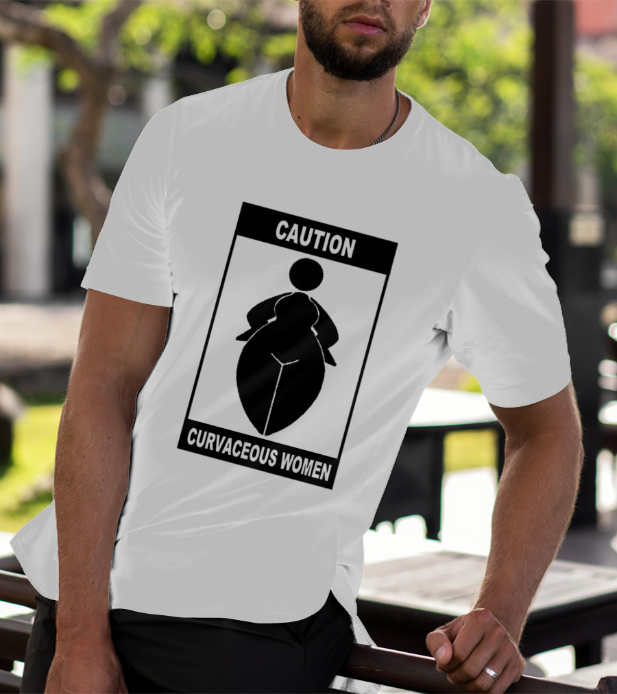 Caution Curvaceous Women Silhouette Warning T-Shirt