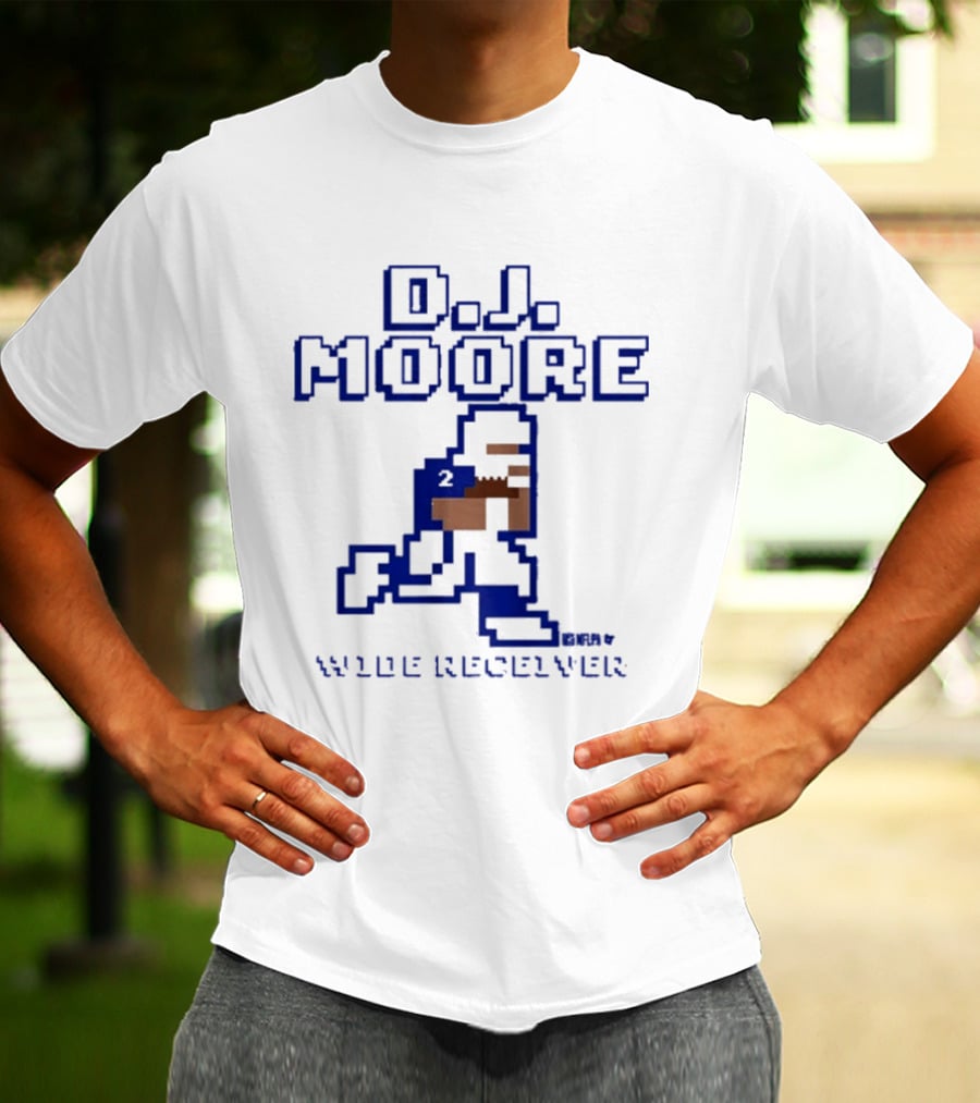 D.J. Moore Wide Receiver Retro Video Game T-Shirt