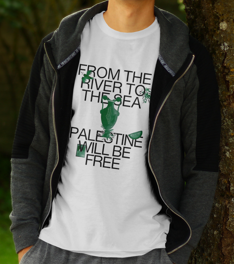 From The River To The Sea Palestine Will Be Free Vintage Jug And Leaf T-Shirt